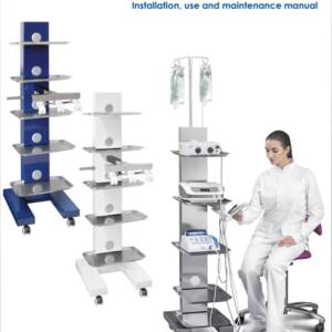Chariot TechnoMed EASY TRAY acier inoxydable Blanc