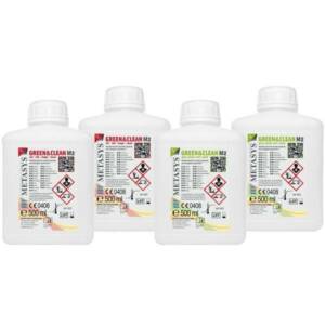 Kit 4 flacons Green & Clean M2 desinfection systèmes aspiration