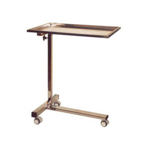 Table de mayo acier chromé avec plateau 57x37x17